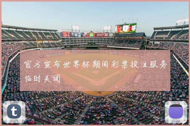 官方宣布世界杯期间彩票投注服务临时关闭